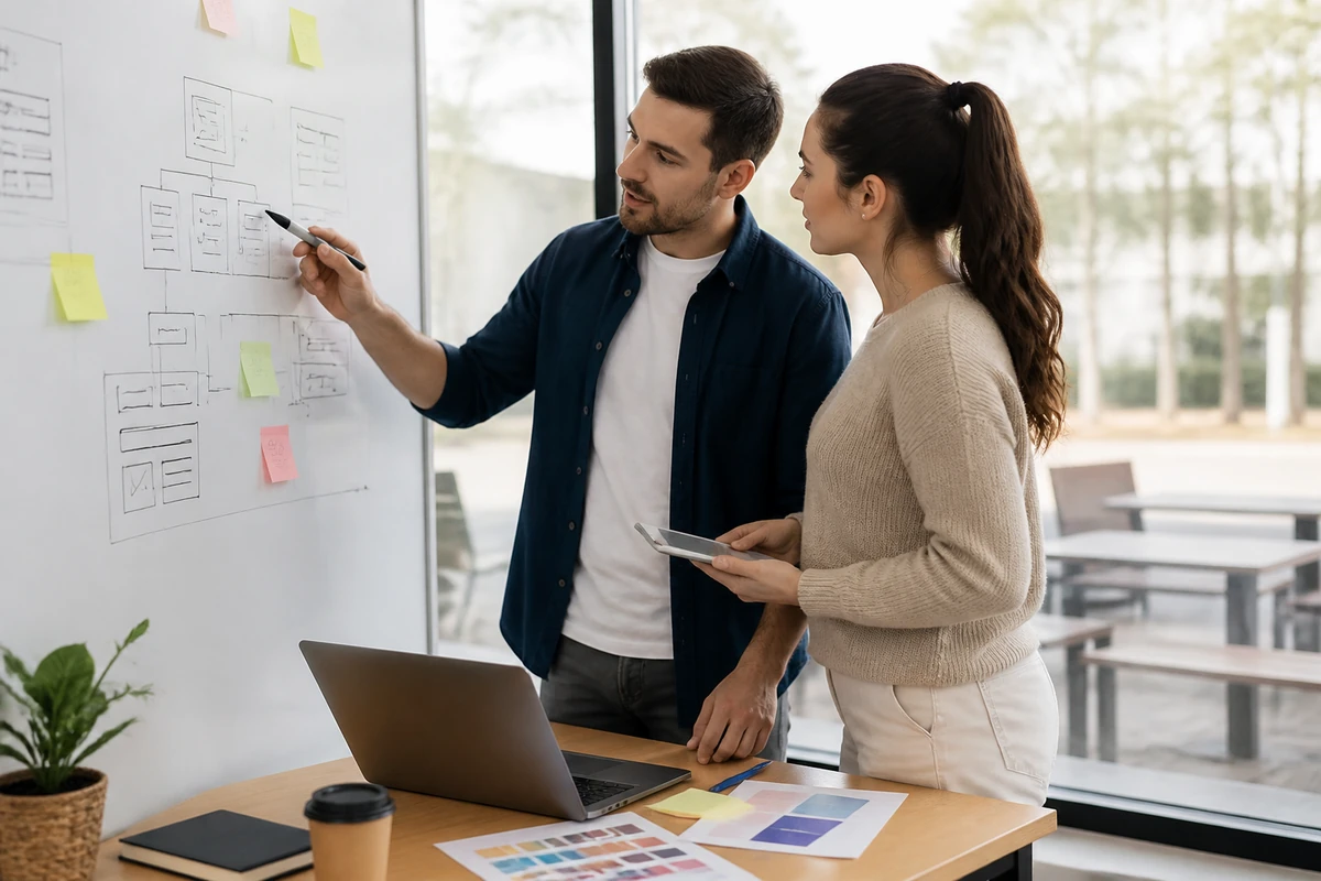 Web developer planning Potent SEO Strategies to Fuel Organic Traffic for an Australian business