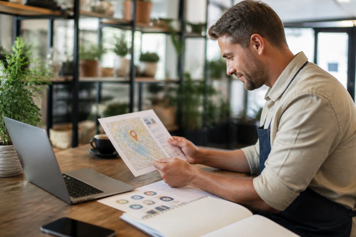 Business owner planning Steps for Boosting Visibility of Local Businesses for an Australian business