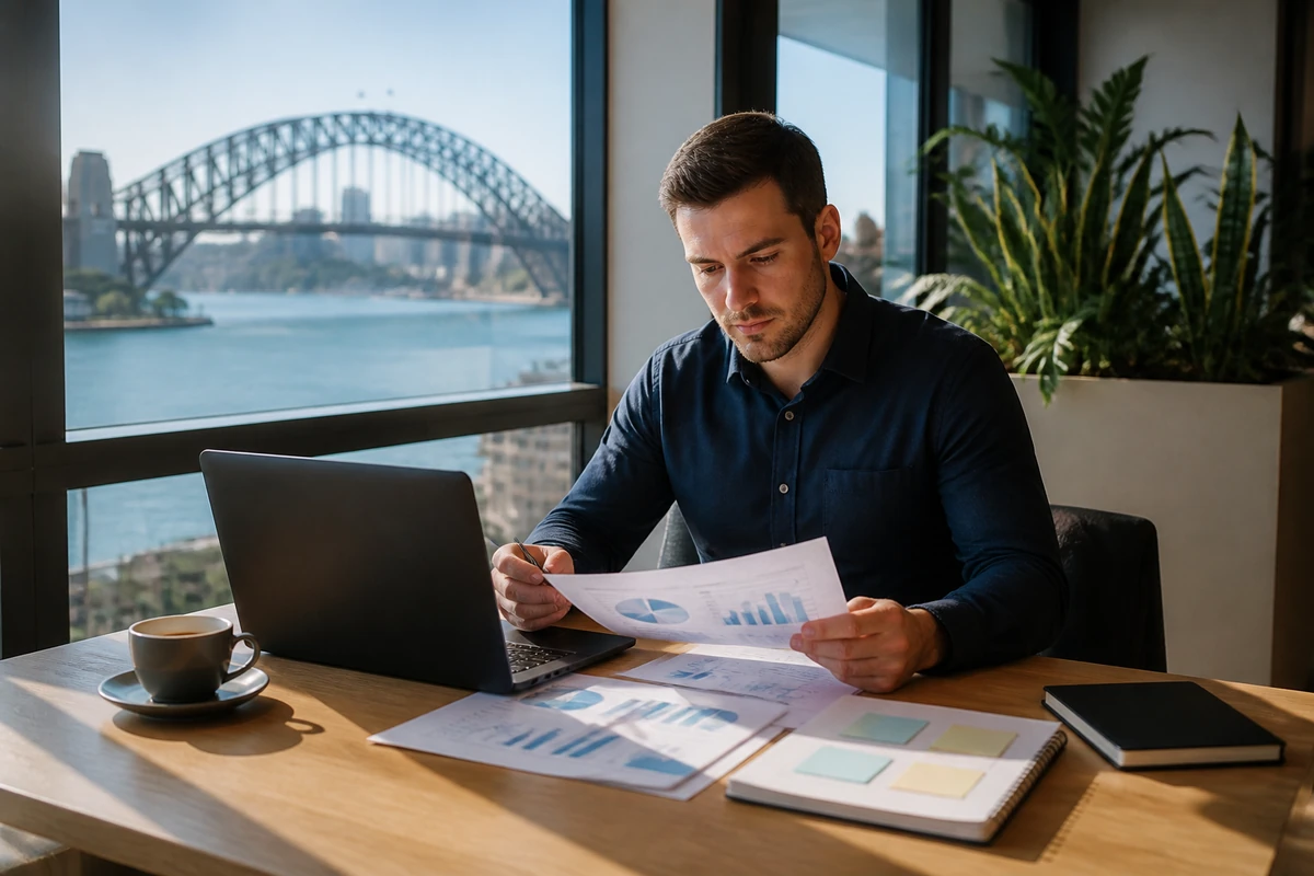 Business owner planning Boost Your Online Presence Sydney Search Engine for a Sydney business