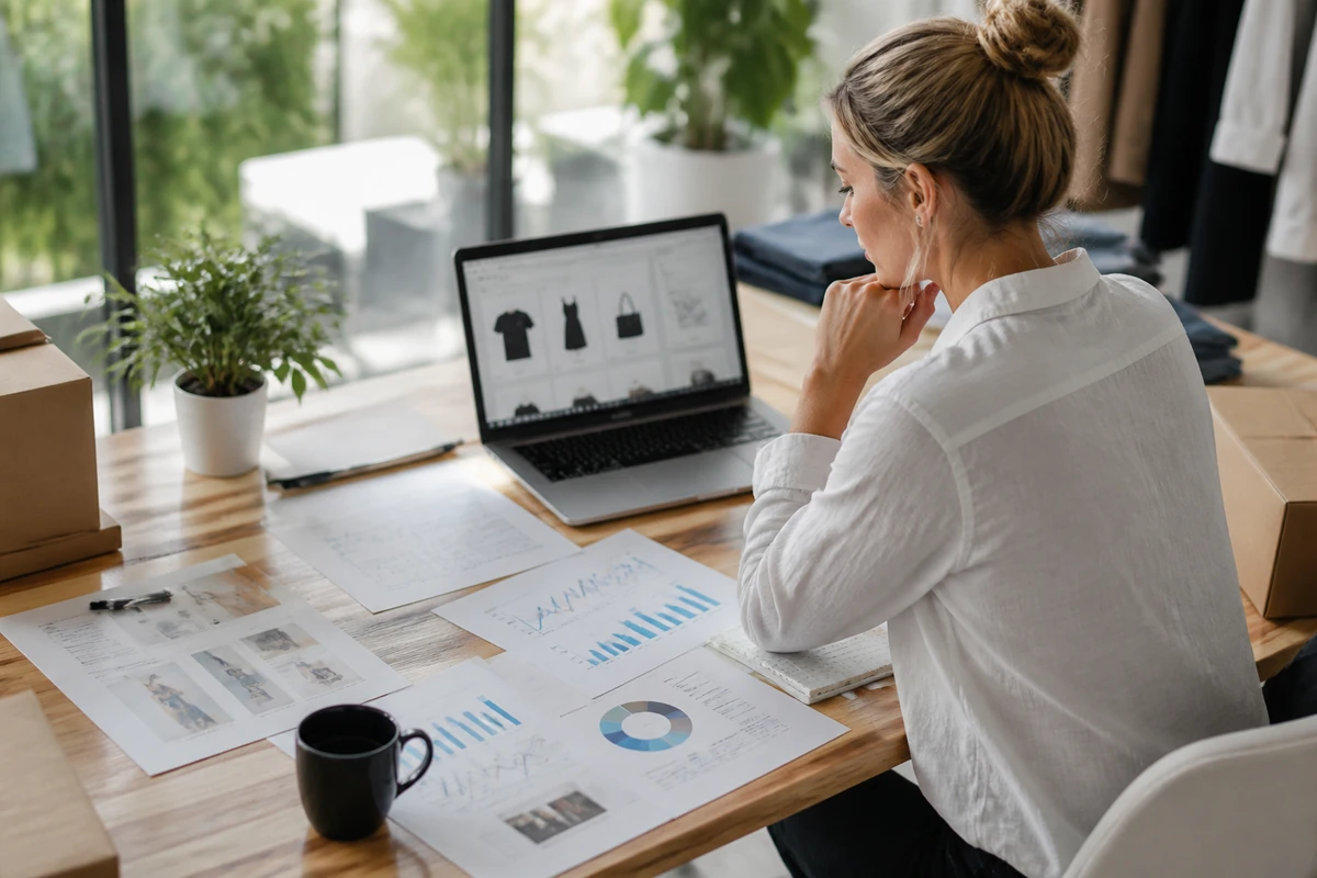Business owner planning E-commerce SEO Optimising Product Pages for Higher for an Australian business