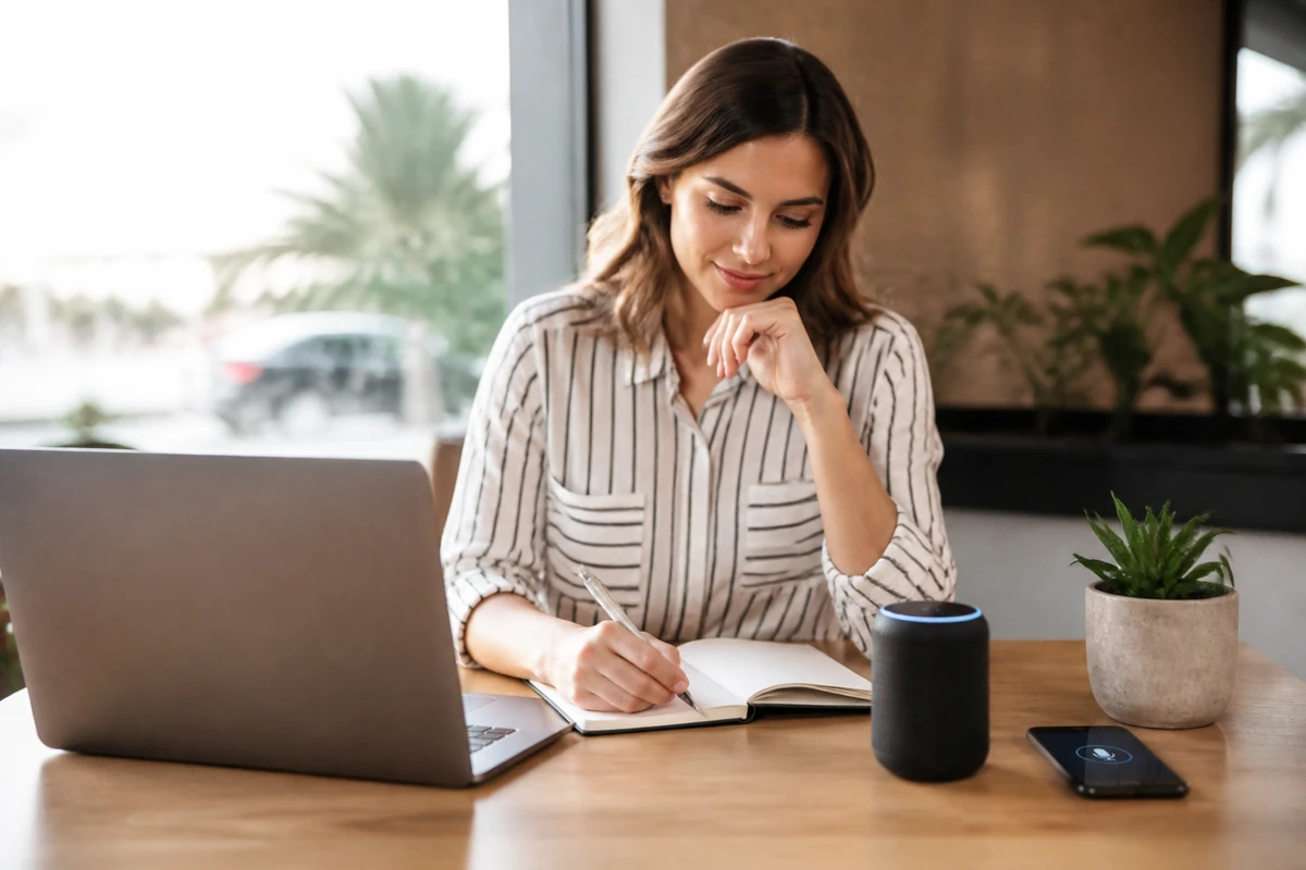 Content marketer planning Enhancing E-commerce SEO with Voice Assistant for an Australian business