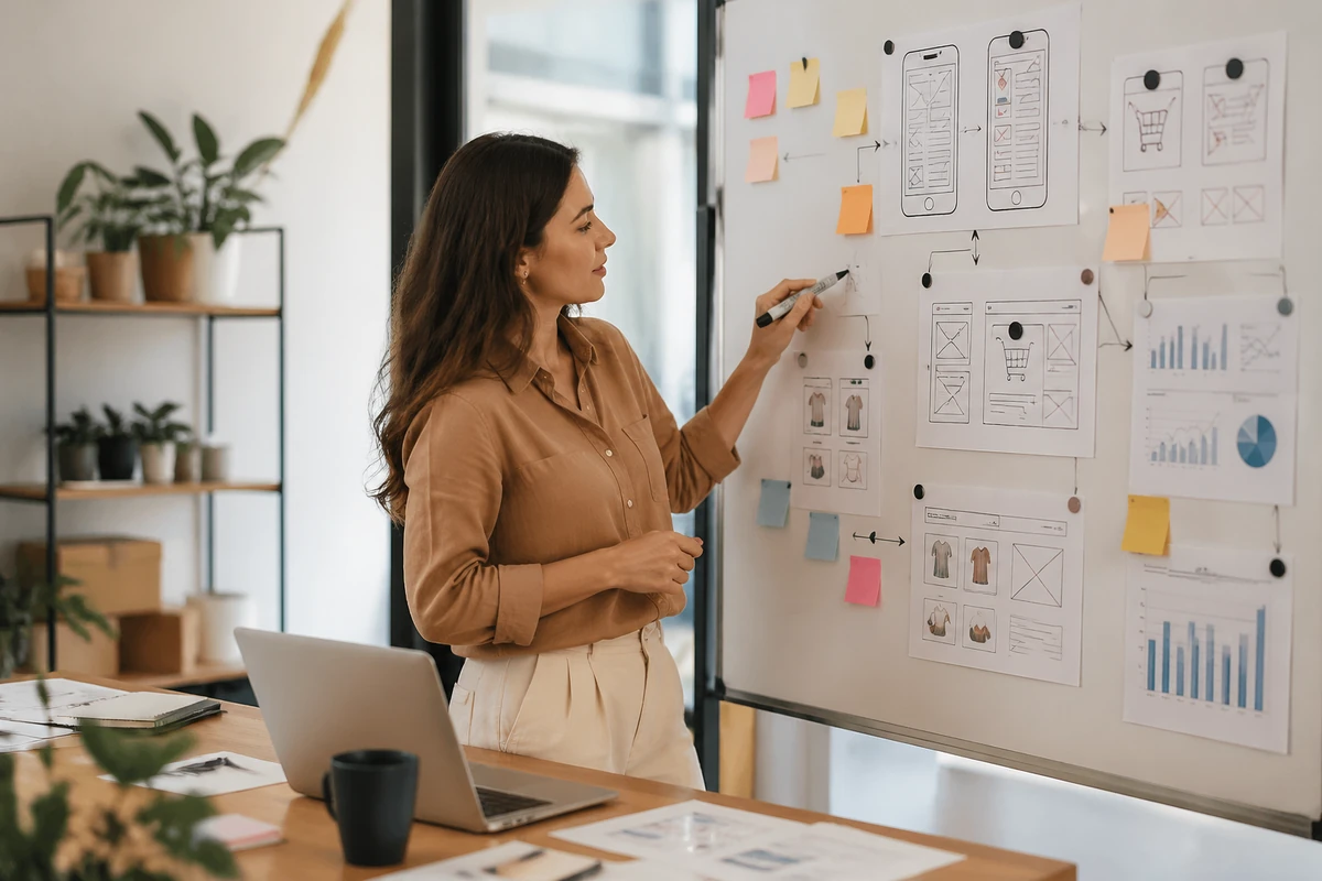 Business owner planning Enhancing User Experience and SEO Expert Strategies for an Australian business