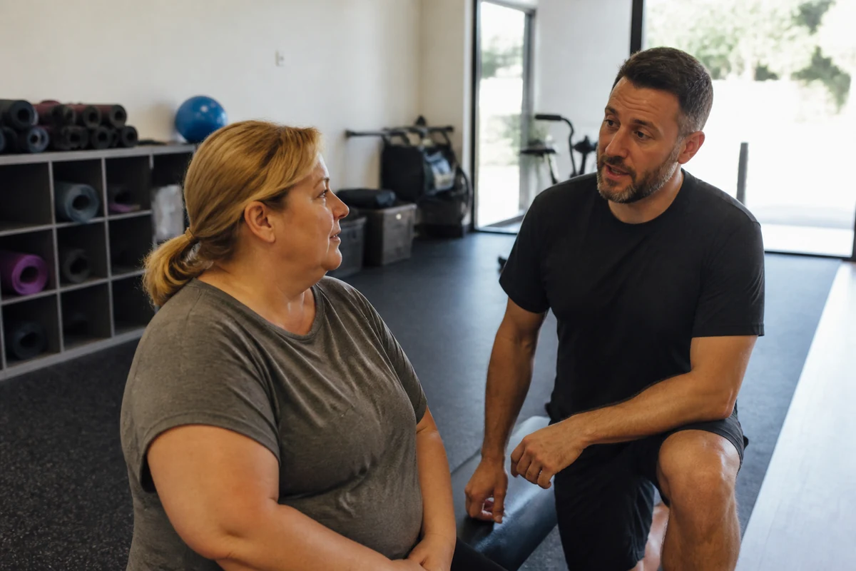 Gym SEO Strategy for Membership Leads Professional woman reviewing gym SEO strategy for a fitness business