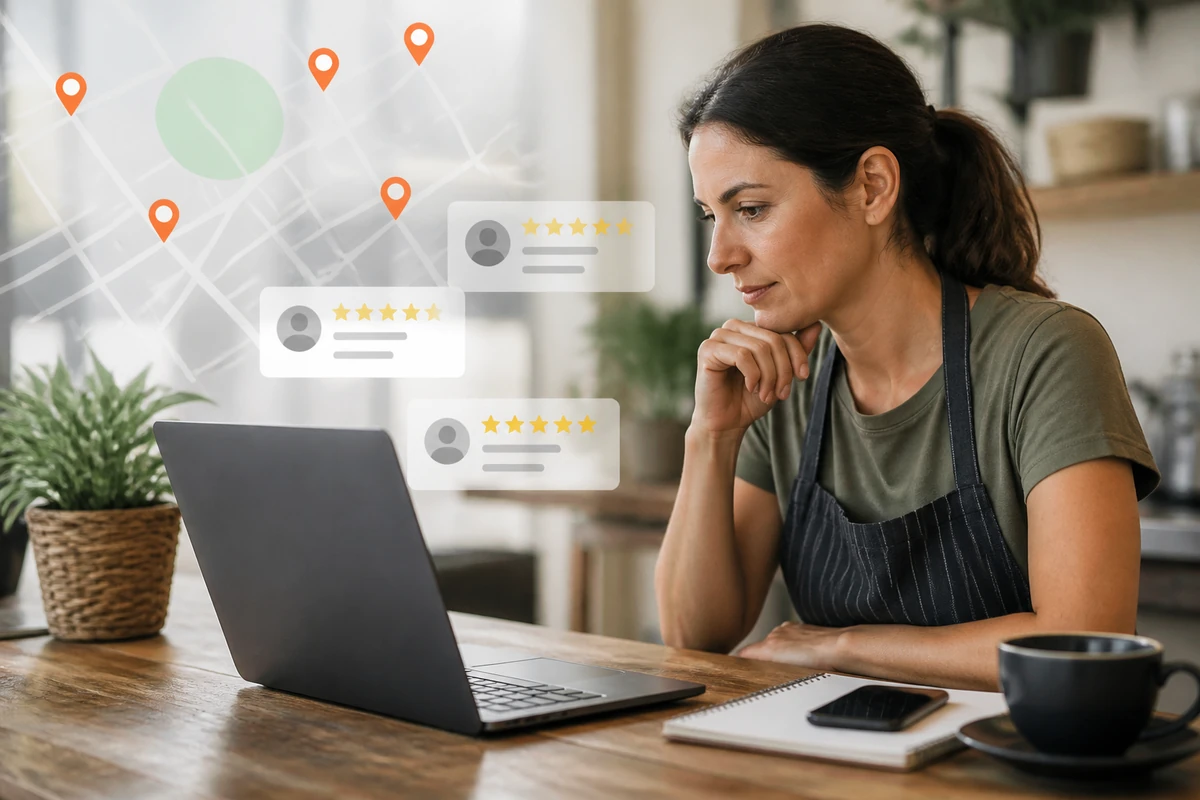 Business owner planning Importance of Online Reviews in Local SEO for an Australian business