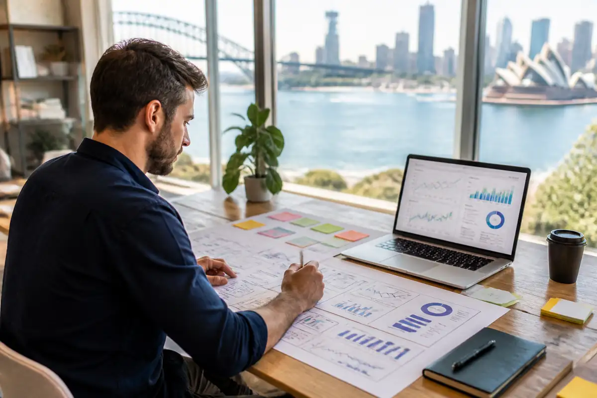 Marketing strategist planning SEO Trends and Best Practices for a Sydney business