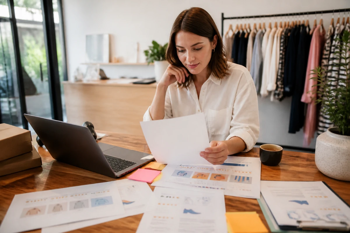 Business owner planning Leveraging Customer Reviews for Enhanced Ecommerce for an Australian business