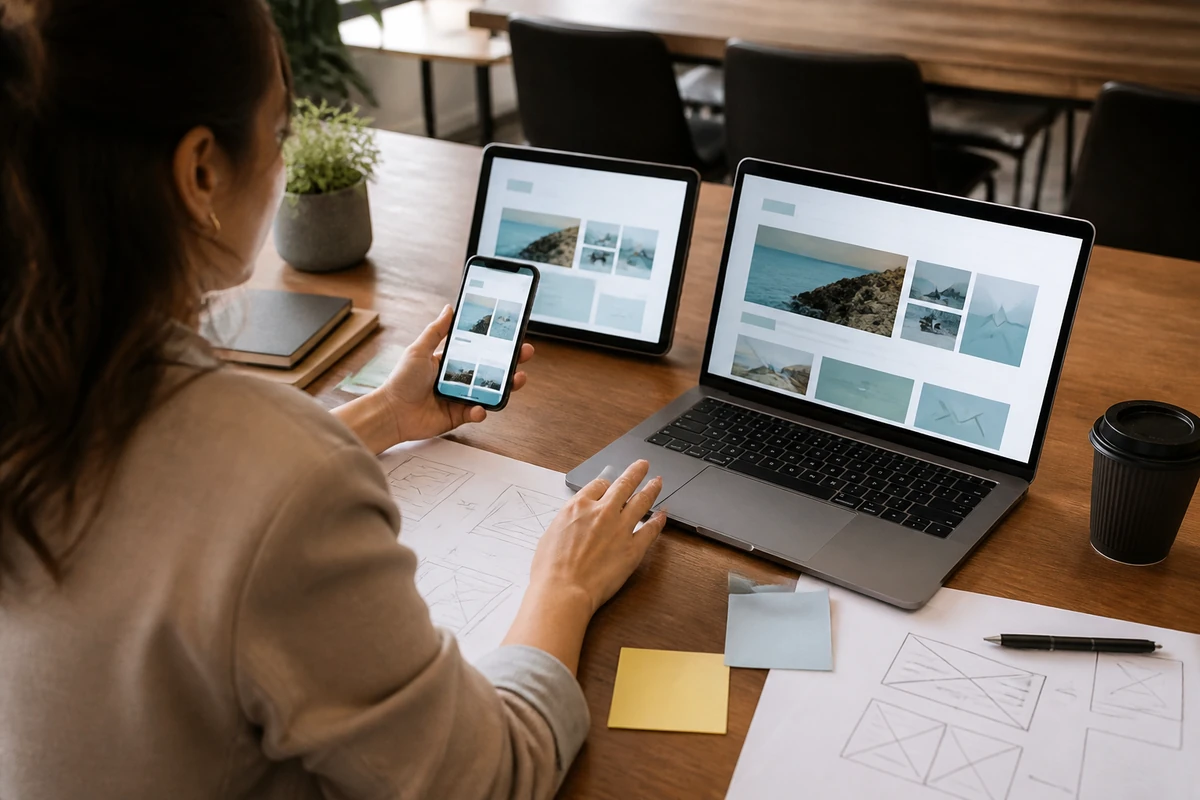 Marketing strategist planning Mobile Responsiveness for SEO and UX for an Australian business