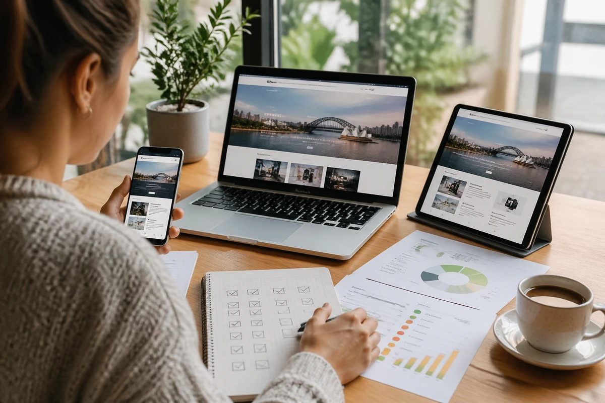 Marketing strategist planning Mobile SEO Checklist for Your Business 7 Steps for for an Australian business