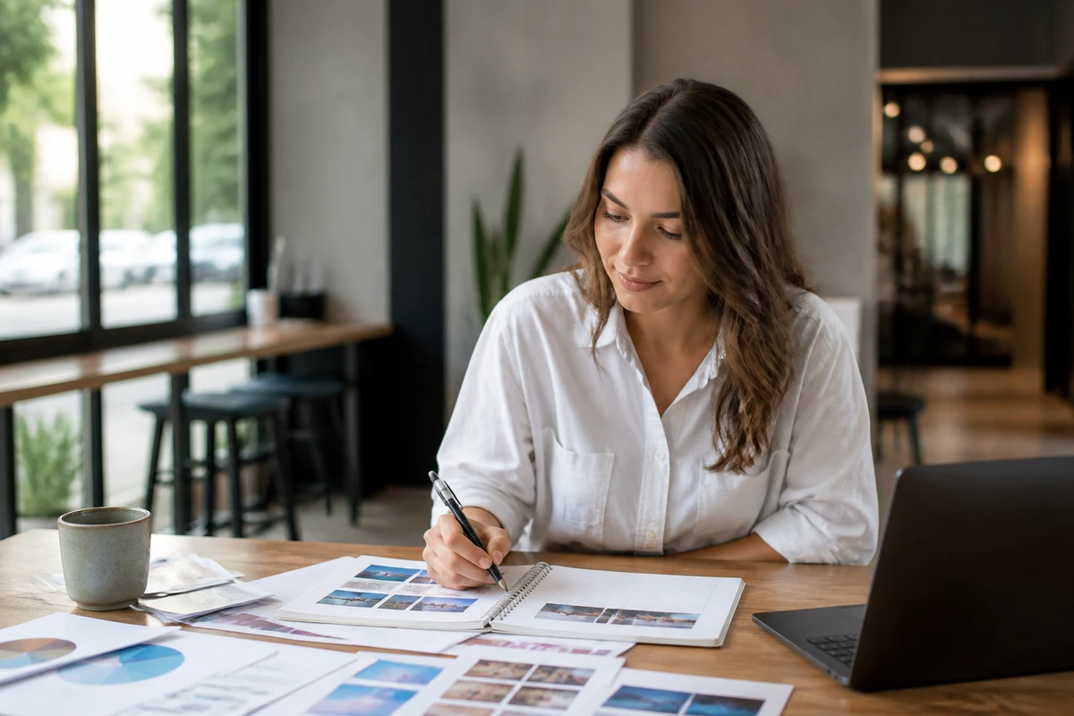 Business owner planning Optimize Social Media Profiles for Search Engines for an Australian business