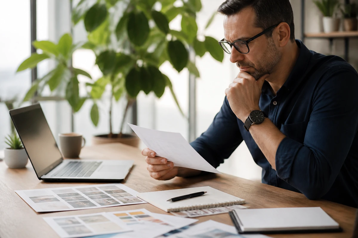 Business owner planning Personal Branding and SEO for Professionals for an Australian business