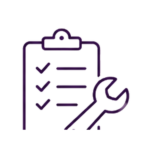 Clipboard and wrench icon representing quote request pages, tradie SEO and lead generation for service businesses.