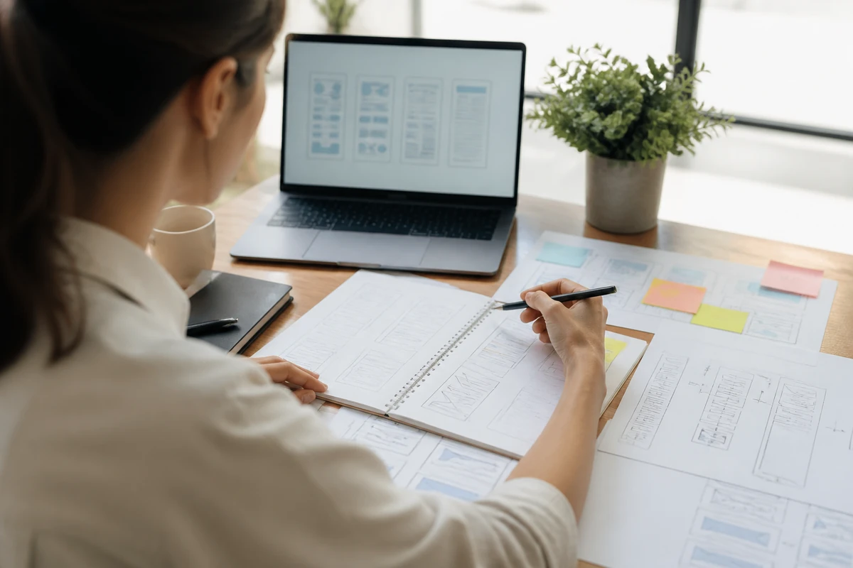 Business owner planning Reduce Bounce Rates through Improved User Experience for an Australian business