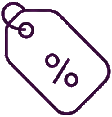 Sale tag icon representing sale pages, Ecommerce SEO and online store promotional search visibility.