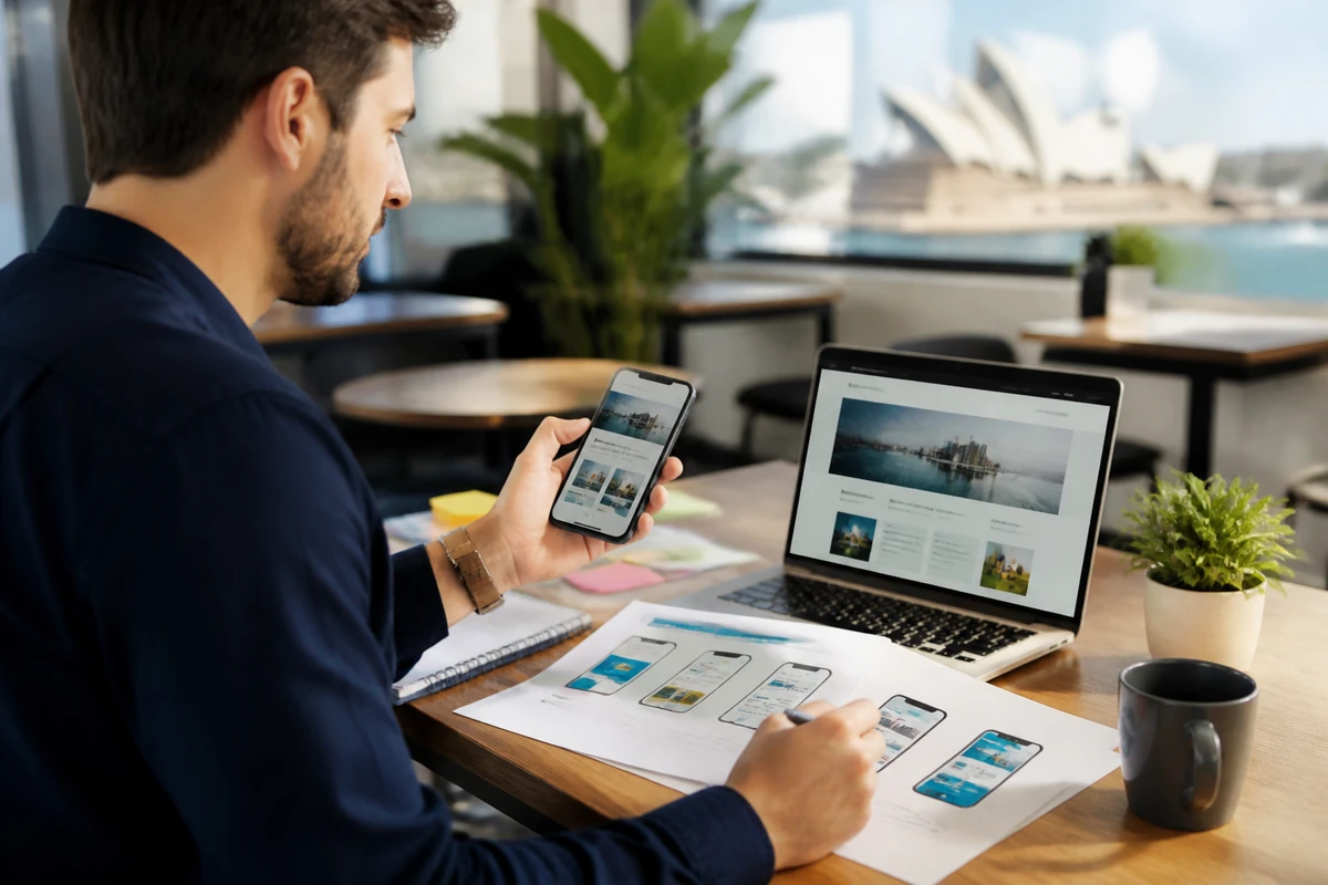 Mobile app marketer planning SEO Strategies for Boosting Mobile App Visibility for an Australian business