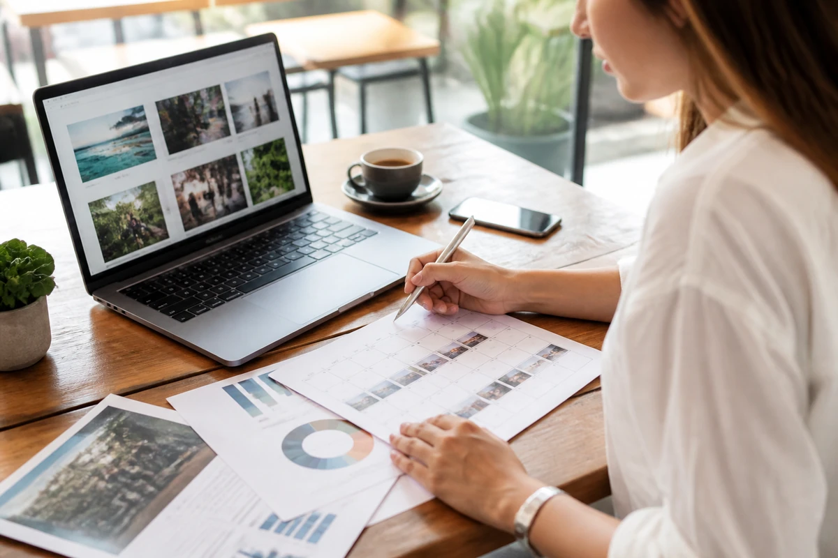 Business owner planning Social Media's Role in Modern SEO Strategies for an Australian business