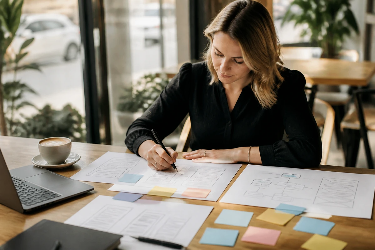Business owner planning The Synergy Between SEO and User Experience for an Australian business