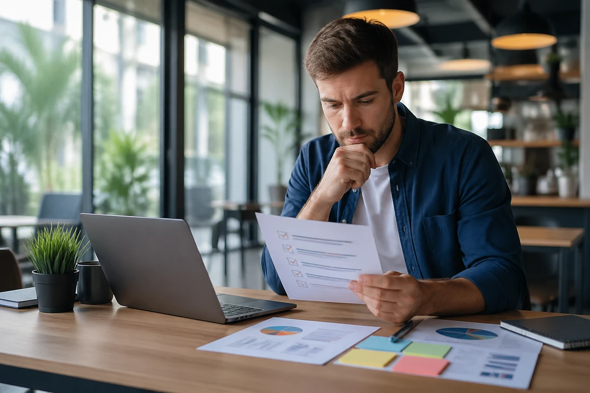 Business owner planning Checklist for SEO Optimisation Services for an Australian business
