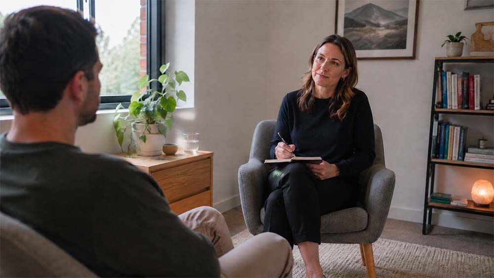 Psychology clinic giving therapy to a patient received from psychologist SEO.