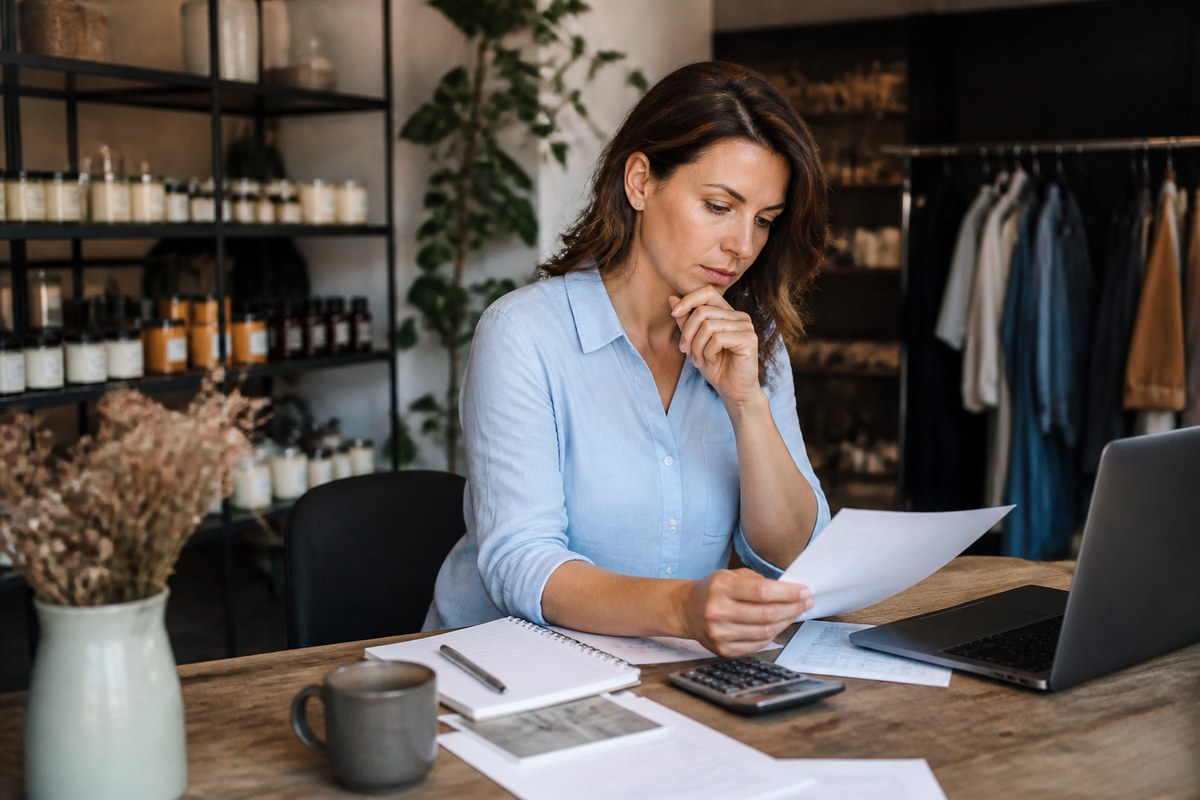 Geelong business owner reviewing SEO pricing notes and marketing budget options